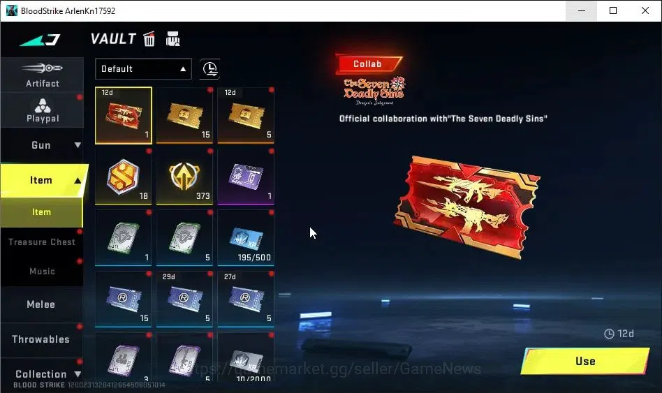 Blood Strike Accounts ASIA|Starter|Collab 7DS[M700-Elizabeth,AK47-Sacret image 16