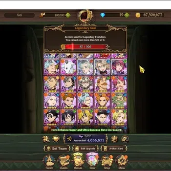 The Seven Deadly Sins: Grand Cross Accounts Endgame ASIA|4M CC|57 LS|6 LR+10 UR+Collab