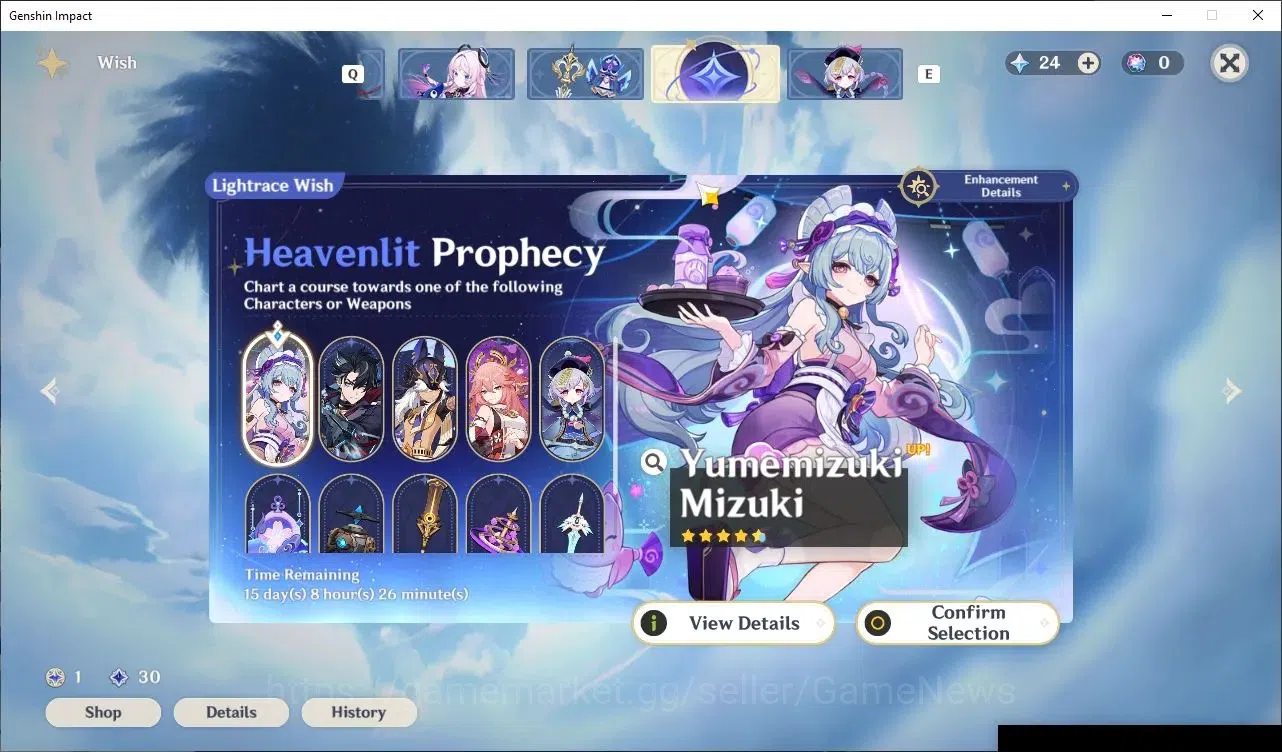 Genshin Impact Accounts Others ASIA|AR 50|3 Limited|Mavuika,Zibai,Yelan +3(5*Standard Character) +1(5* Sign Weapon)|Male 13
