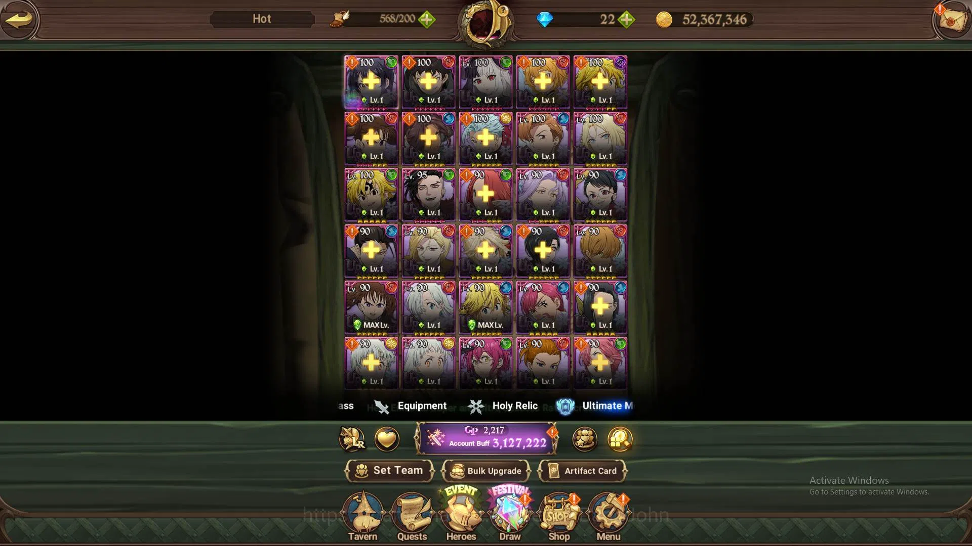 The Seven Deadly Sins: Grand Cross Accounts GLOBAL|3.1M CC|LS 30|3collab Shinra,Tamaki,Darknes image 10