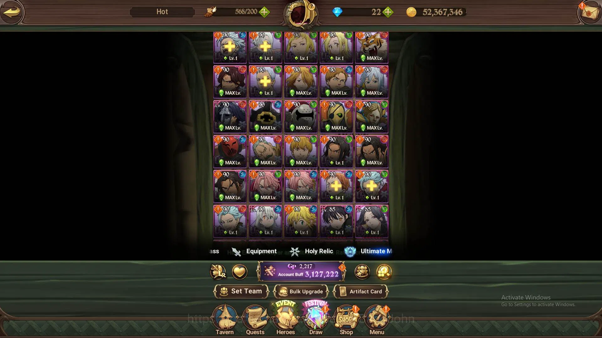 The Seven Deadly Sins: Grand Cross Accounts GLOBAL|3.1M CC|LS 30|3collab Shinra,Tamaki,Darknes image 12