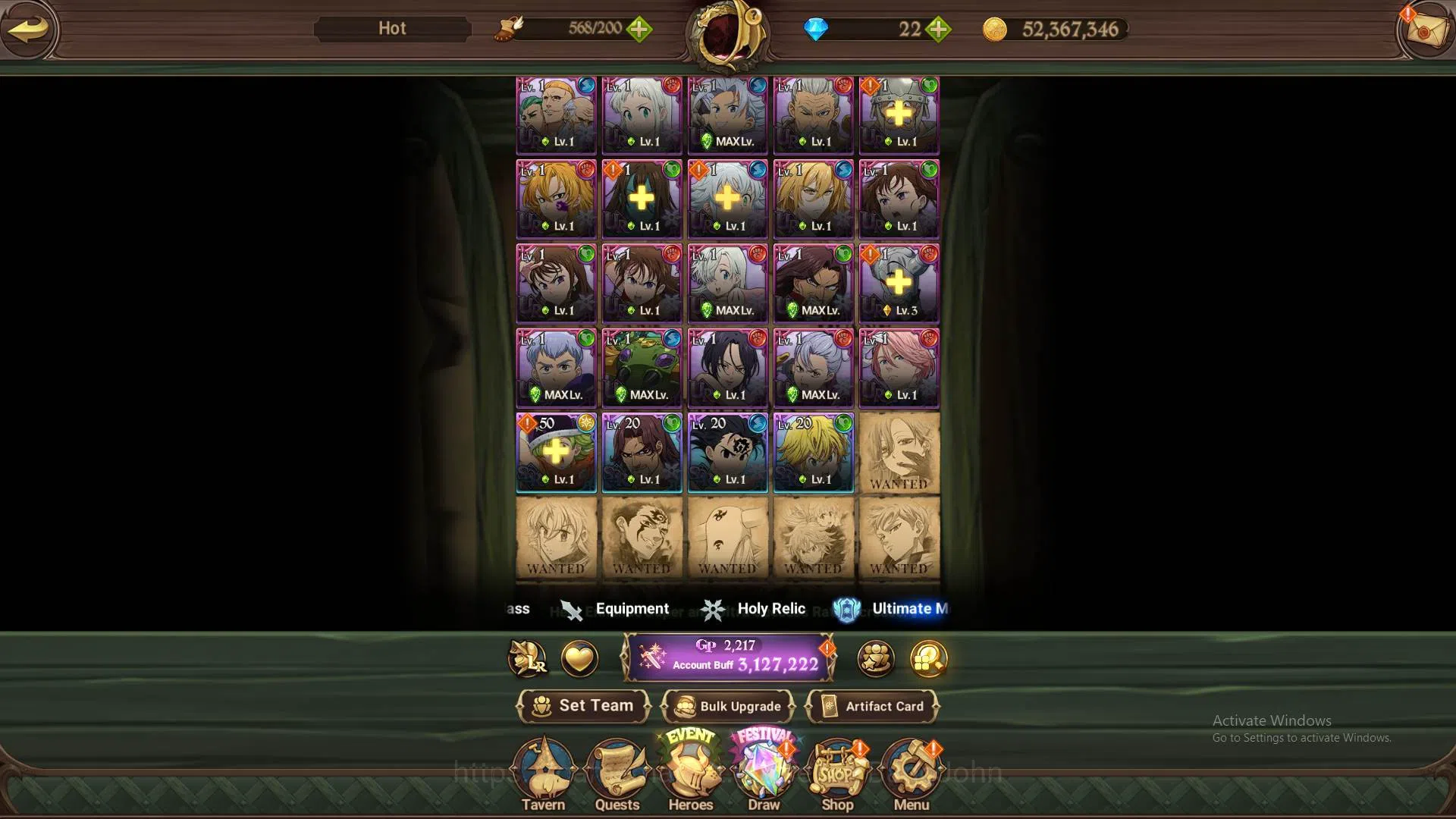 The Seven Deadly Sins: Grand Cross Accounts GLOBAL|3.1M CC|LS 30|3collab Shinra,Tamaki,Darknes image 14