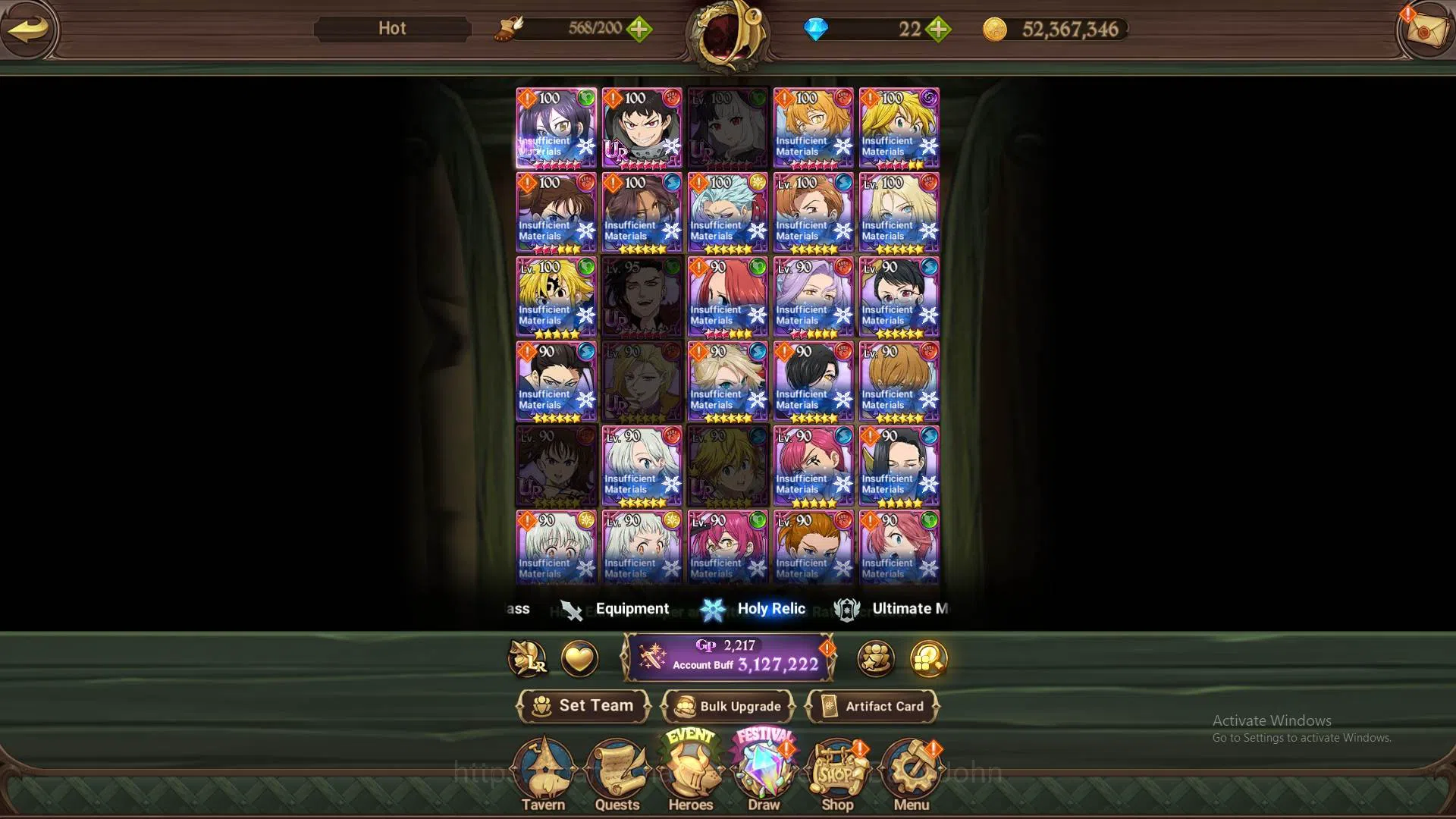 The Seven Deadly Sins: Grand Cross Accounts GLOBAL|3.1M CC|LS 30|3collab Shinra,Tamaki,Darknes image 8