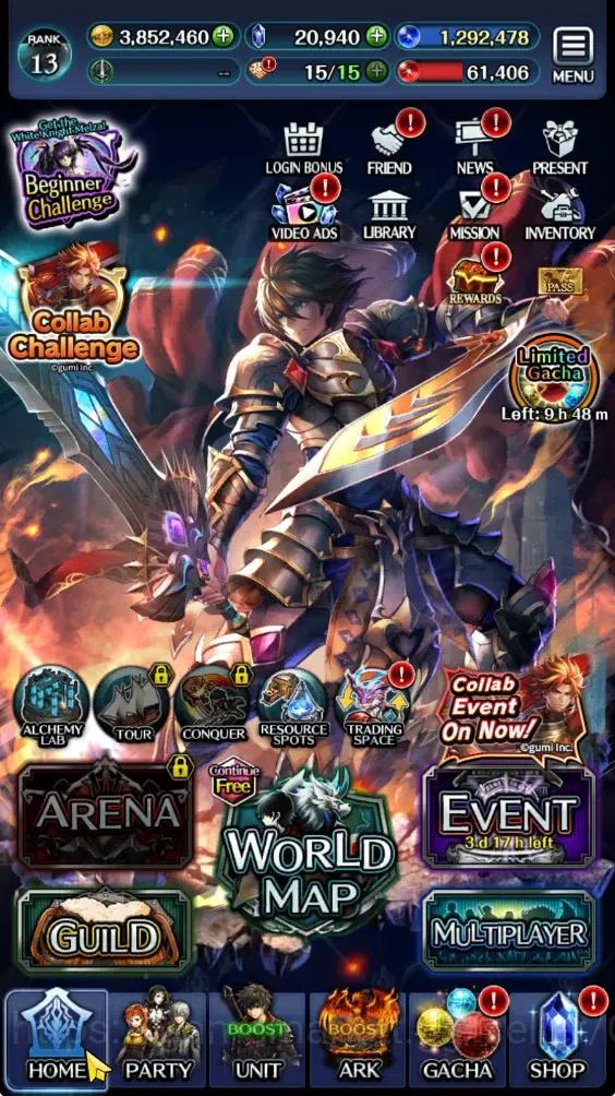 Last Cloudia Accounts Endgame GLOBAL|Rank 13|20K Crystal|Collab Full Brave Frontier|Top Tier Unit (Spirit Maiden Sera)|1 10