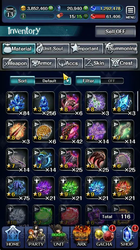Last Cloudia Accounts Endgame GLOBAL|Rank 13|20K Crystal|Collab Full Brave Frontier|Top Tier Unit (Spirit Maiden Sera)|1 14