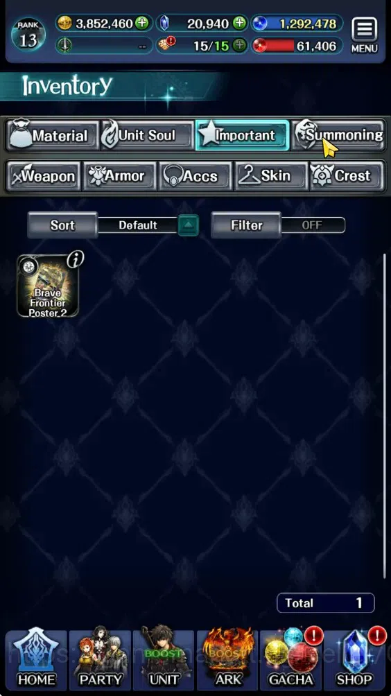 Last Cloudia Accounts Endgame GLOBAL|Rank 13|20K Crystal|Collab Full Brave Frontier|Top Tier Unit (Spirit Maiden Sera)|1 16