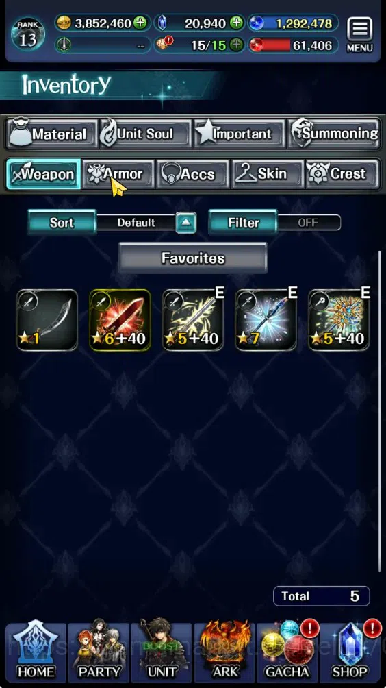 Last Cloudia Accounts Endgame GLOBAL|Rank 13|20K Crystal|Collab Full Brave Frontier|Top Tier Unit (Spirit Maiden Sera)|1 17