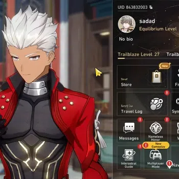 Honkai Star Rail Accounts Starter Asia|Starter TL 27|2 Limited|Archer,Rin Tohsaka + 2 Standard (Gepard,Yanqing)|Male MC|Take