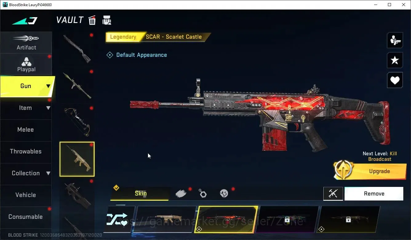 Blood Strike Accounts Others ASIA|1 ETERNAL: Kala-Whisper|2 ULTRA: M700-Iridian,Nacho-Pitch Strike|1 OPM|4 LEGENDARY Guns|2 6