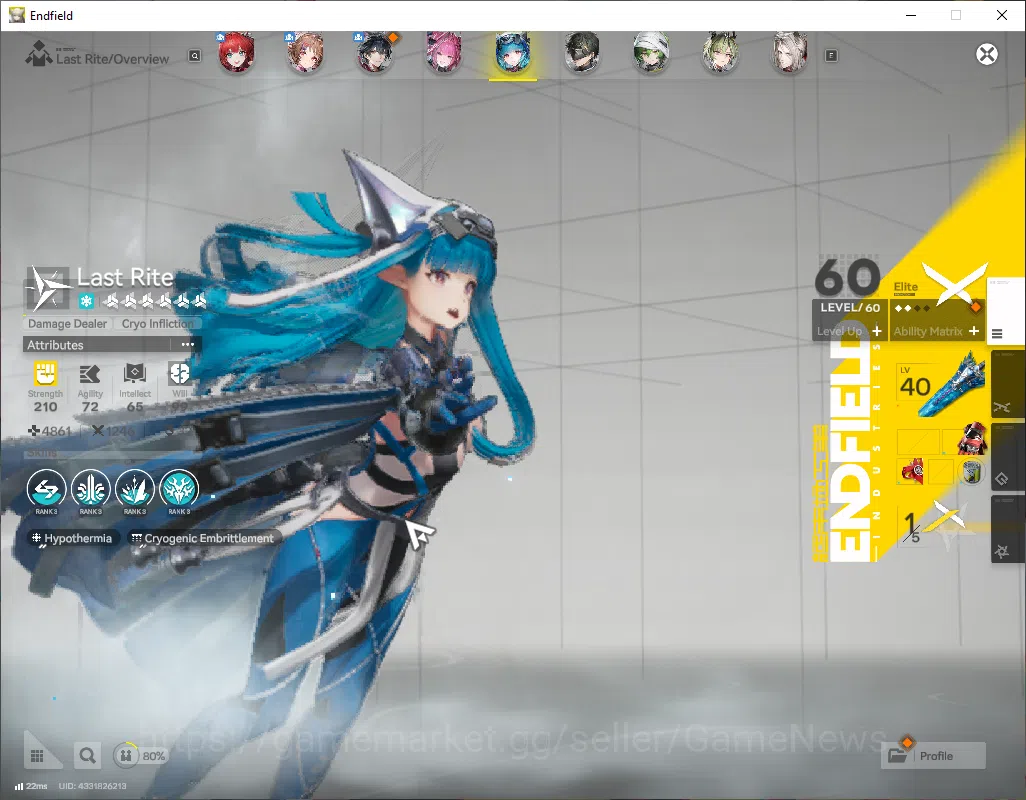 Arknights: Endfield Accounts ASIA|Lv54|SSR8(3Limit)+14(*6WP)|(Laevatain,Yvon)+s image 19