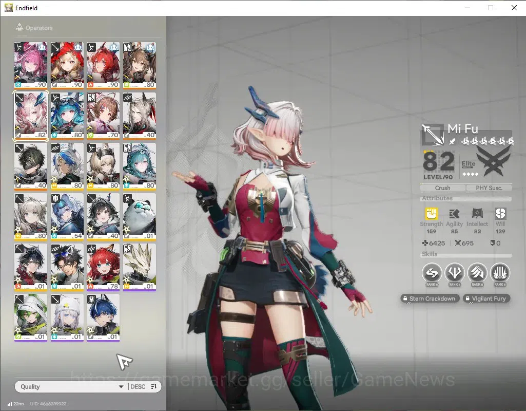 Arknights: Endfield Accounts ASIA|Lv 57|8 SSR (5 Limit)+14*6Weapon|[Laevatain,G image 2