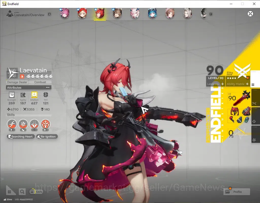 Arknights: Endfield Accounts ASIA|Lv 57|8 SSR (5 Limit)+14*6Weapon|[Laevatain,G image 5