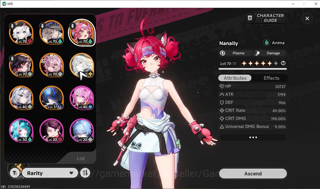 Neverness to Everness Accounts GLOBAL SEA|HL 47|TL 37|6 SSR 2 Limit[Hotori+Sign,N image 2