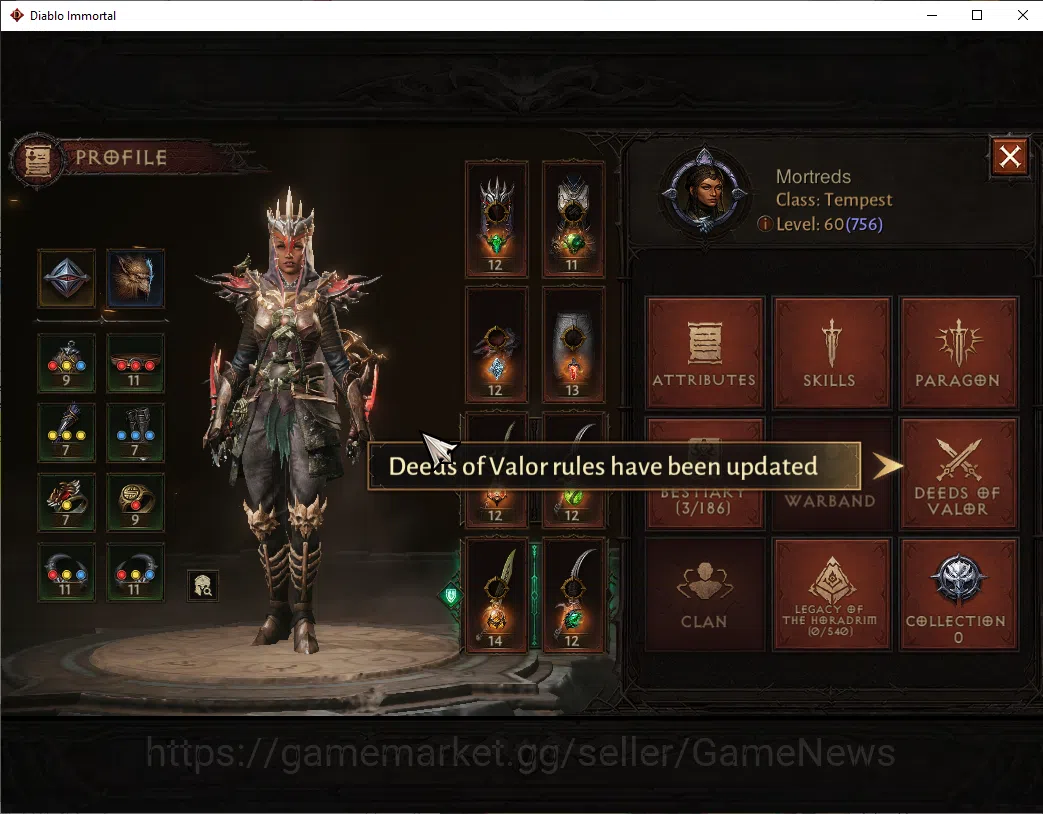 Diablo Immortal Accounts EU - sescheron|CS ON|Lv60(756)|Tempest|CR 40k|Reso image 3