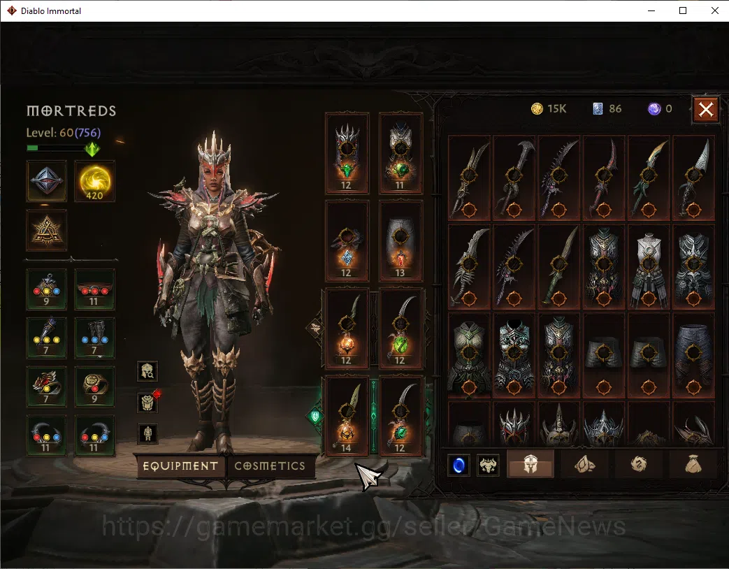 Diablo Immortal Accounts EU - sescheron|CS ON|Lv60(756)|Tempest|CR 40k|Reso image 6