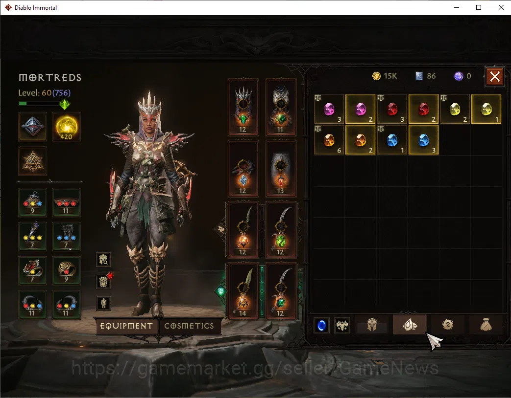 Diablo Immortal Accounts EU - sescheron|CS ON|Lv60(756)|Tempest|CR 40k|Reso image 7