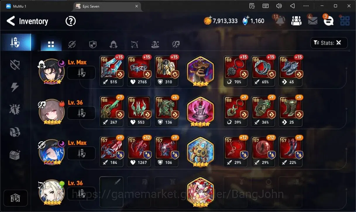 Epic Seven Accounts Global Unverif |Best Starter|5 ML(SN Yulha,WOTM Te image 17