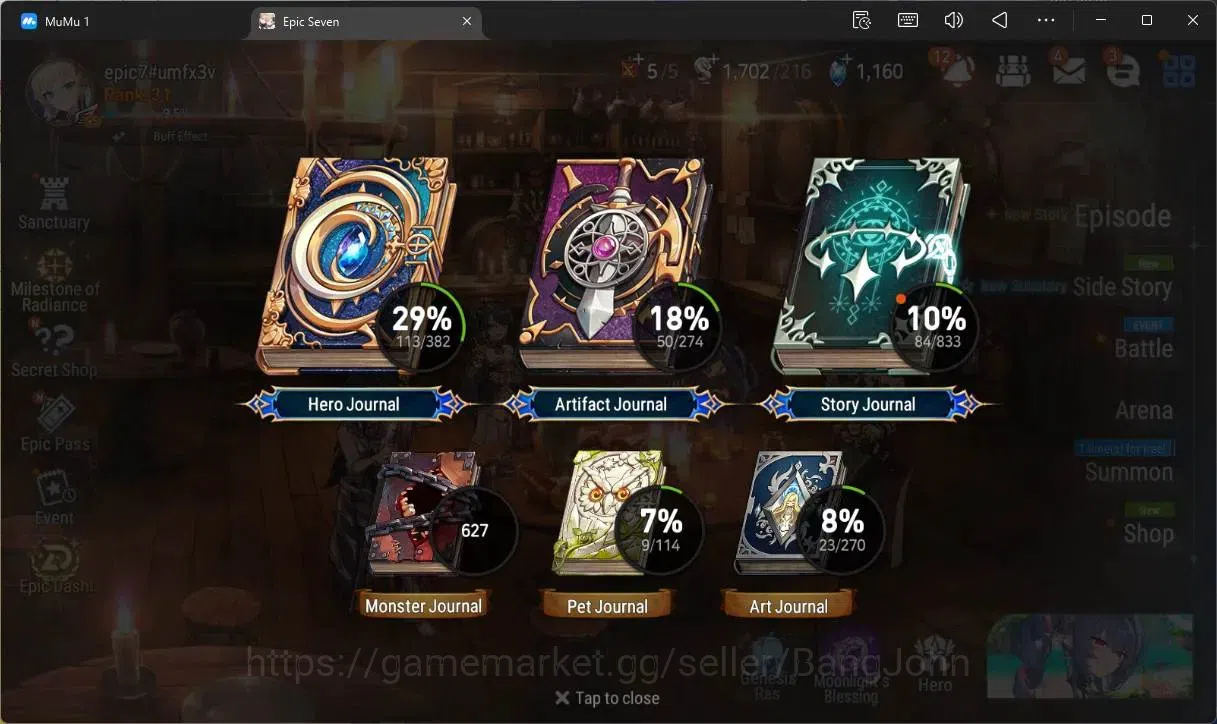 Epic Seven Accounts Global Unverif |Best Starter|5 ML(SN Yulha,WOTM Te image 3