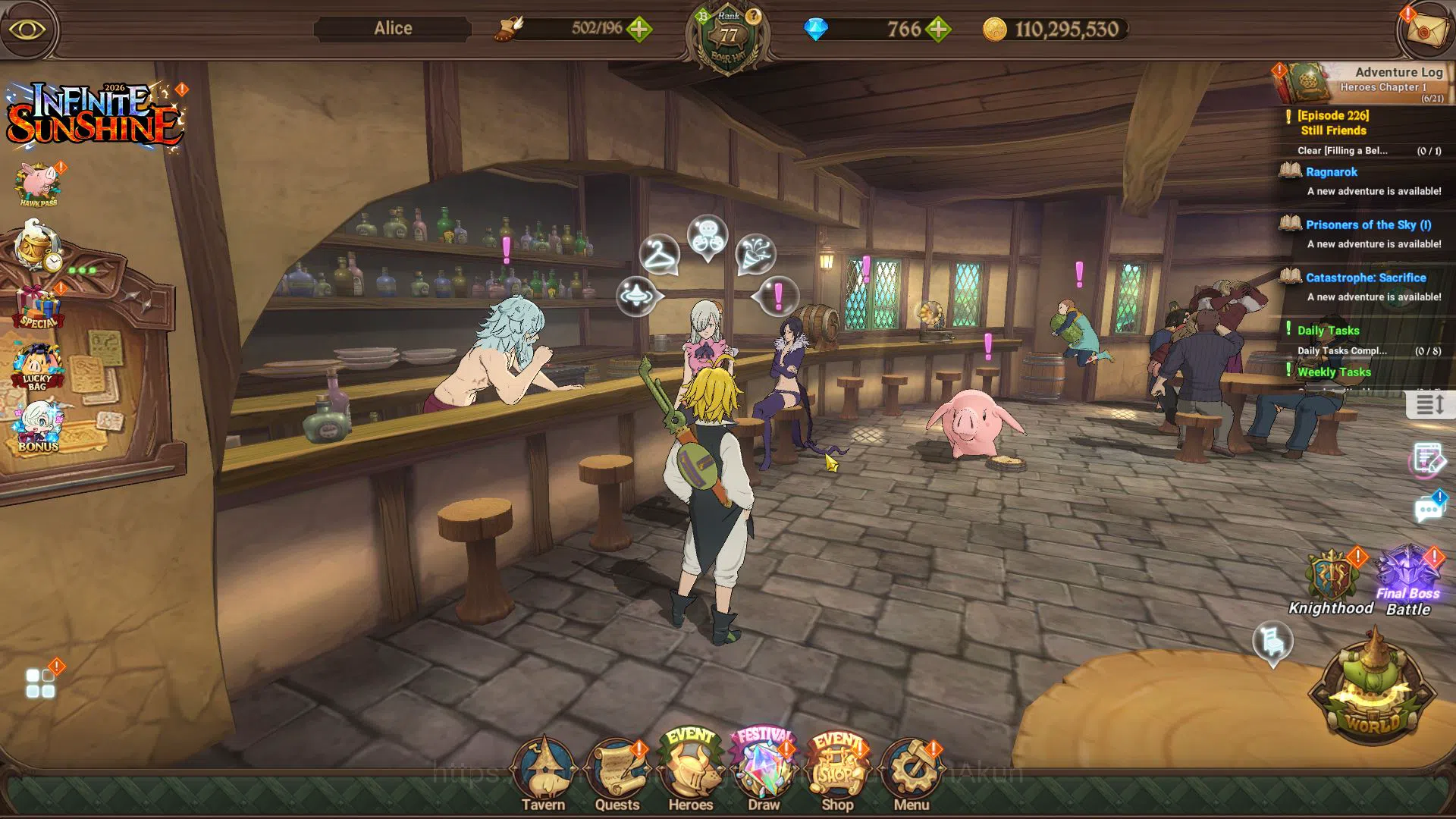 The Seven Deadly Sins: Grand Cross Accounts Global|3M CC|766 Gems|1 LR+ 9 UR|Elizabeth2/6,Merl image 1