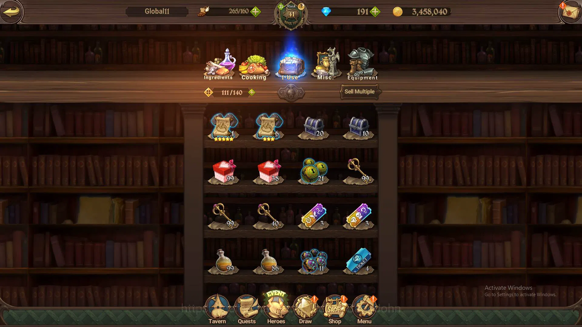 The Seven Deadly Sins: Grand Cross Accounts Others GLOBAL|2.4M CC|DM 191+LS 100|1LR Elizabeth|Collab Kusakabe Sho&Shinra|UR 5