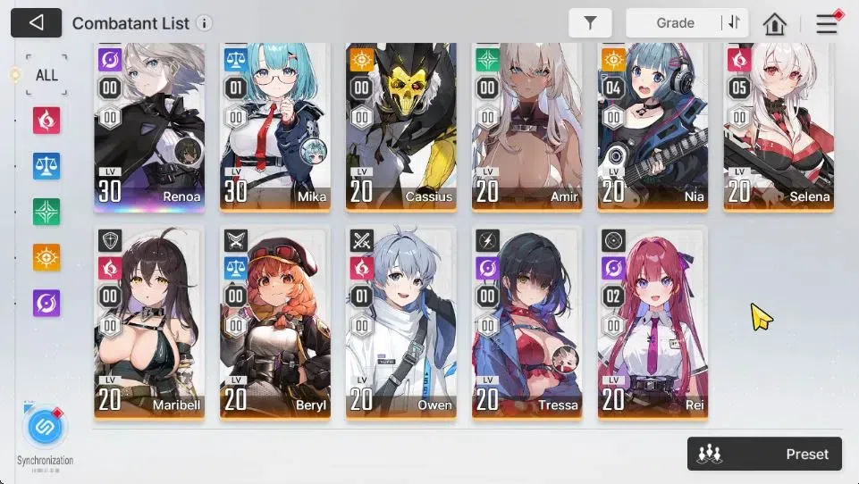 Chaos Zero Nightmare Accounts GLOBAL Lv 42|7 SSR[Renoa+Sign,Diana,Nine,Haru,Khalipe,Rin,Hugo]+10 4