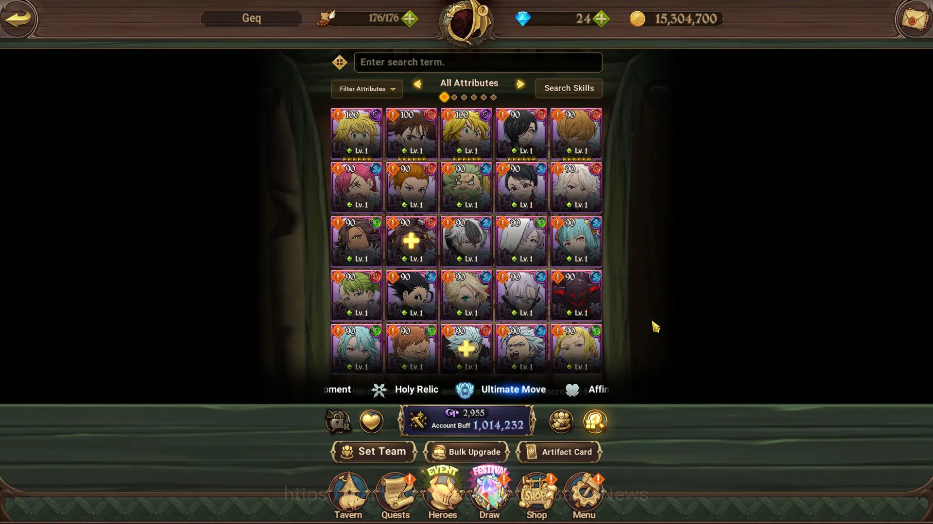 The Seven Deadly Sins: Grand Cross Midgame Global|1M CC|Starter Ch4 |5UR| Nightmare Salos,Mer image 1