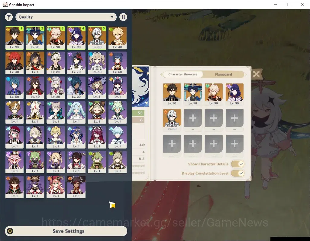 Genshin Impact Accounts Others ASIA|AR 55|5 Limited + 3 (*5 Weapon)|Wanderer+Signature,Arlecchino,Kazuha,Raiden,Zhongli|Male 1