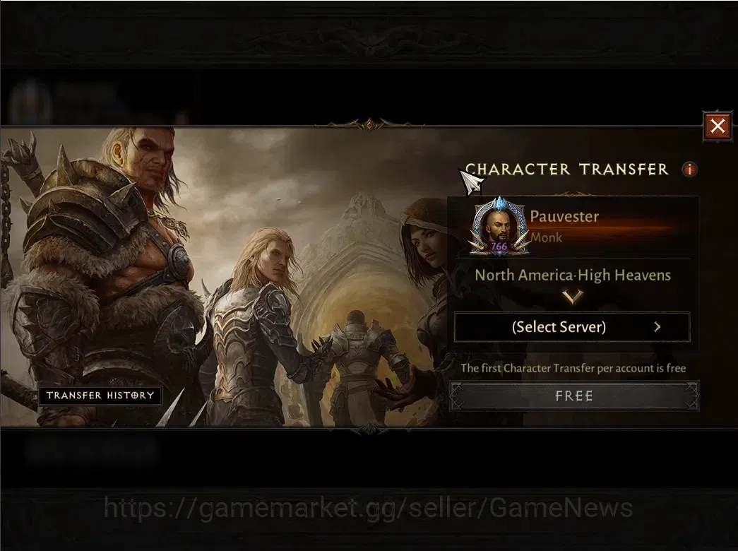 Diablo Immortal Accounts NA  - high heaven |CS ON|Lv 60 (766)|CR 42K|Monk|C image 2