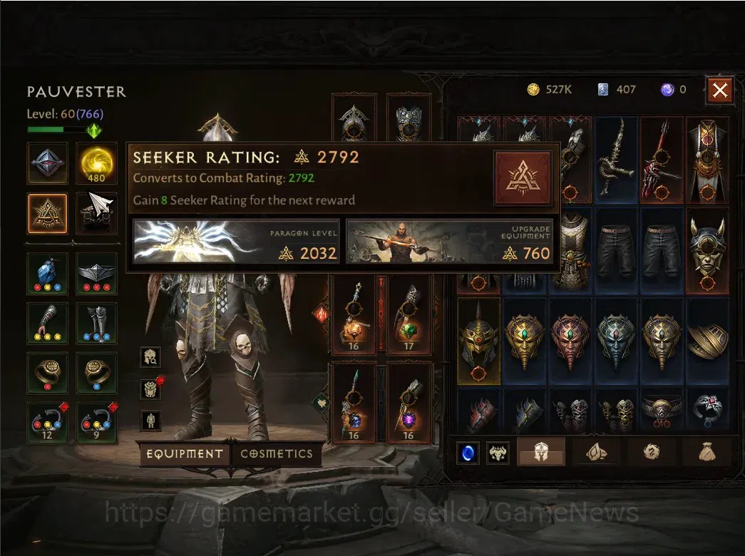 Diablo Immortal Accounts NA  - high heaven |CS ON|Lv 60 (766)|CR 42K|Monk|C image 5