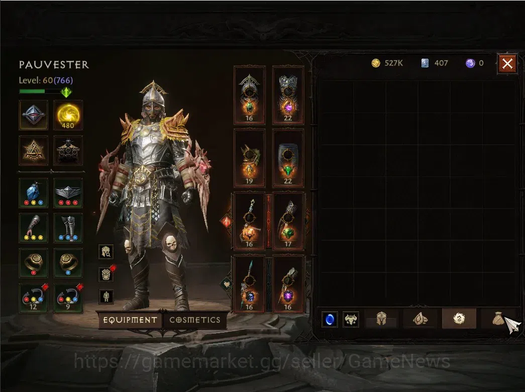 Diablo Immortal Accounts NA  - high heaven |CS ON|Lv 60 (766)|CR 42K|Monk|C image 7