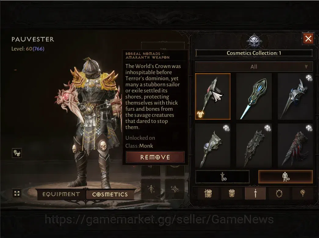 Diablo Immortal Accounts NA  - high heaven |CS ON|Lv 60 (766)|CR 42K|Monk|C image 9