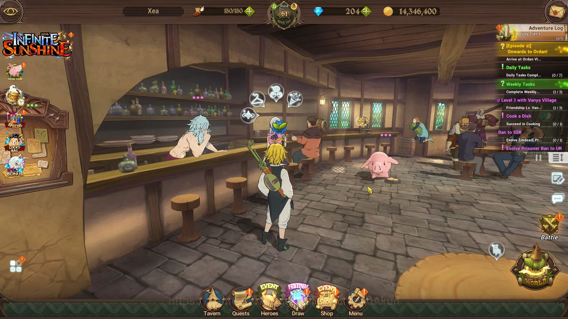 The Seven Deadly Sins: Grand Cross Accounts Global|1,3M CC|Starter|CH 4|5 UR+204 Gems|Merlin&E image 1