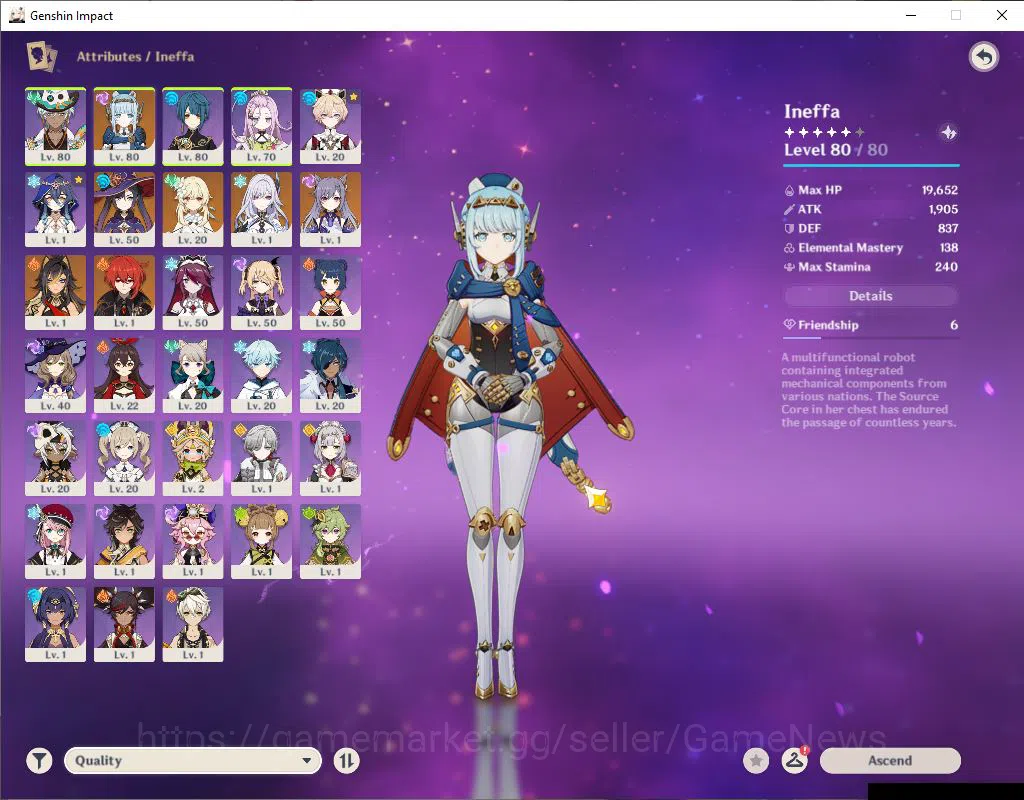 Genshin Impact Accounts ASIA|AR 45|2 Limited+26(*4Character)|Skirk,Ineffa| image 3