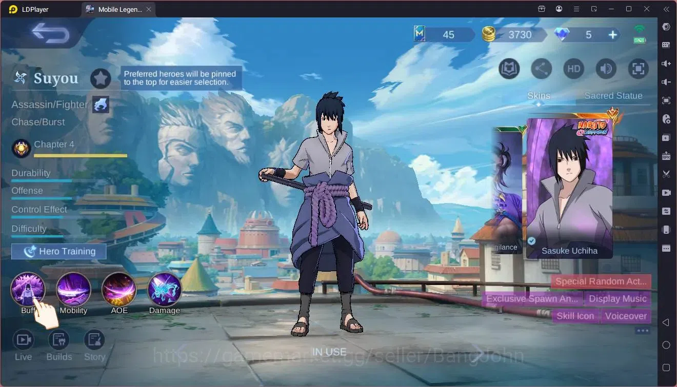 Mobile Legends: Bang Bang Accounts Global |Hero 113|Skin 260|Renowned|Naruto Suyou|Pr image 19