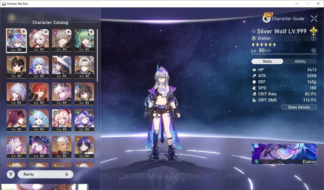 Honkai Star Rail Accounts End Game ASIA|TL45|15x L80 5-star incl Silver Wolf E1+Sig, Sparkle+Sig, Huohuo+Sig, Acheron+Sig 12