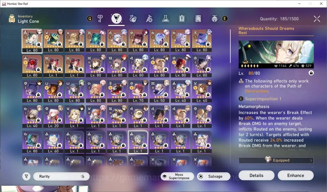 Honkai Star Rail Accounts End Game ASIA|TL45|15x L80 5-star incl Silver Wolf E1+Sig, Sparkle+Sig, Huohuo+Sig, Acheron+Sig 19