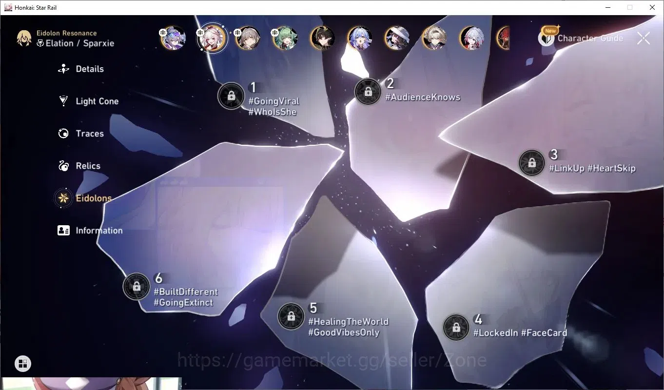 Honkai Star Rail Accounts End Game ASIA|TL45|15x L80 5-star incl Silver Wolf E1+Sig, Sparkle+Sig, Huohuo+Sig, Acheron+Sig 9