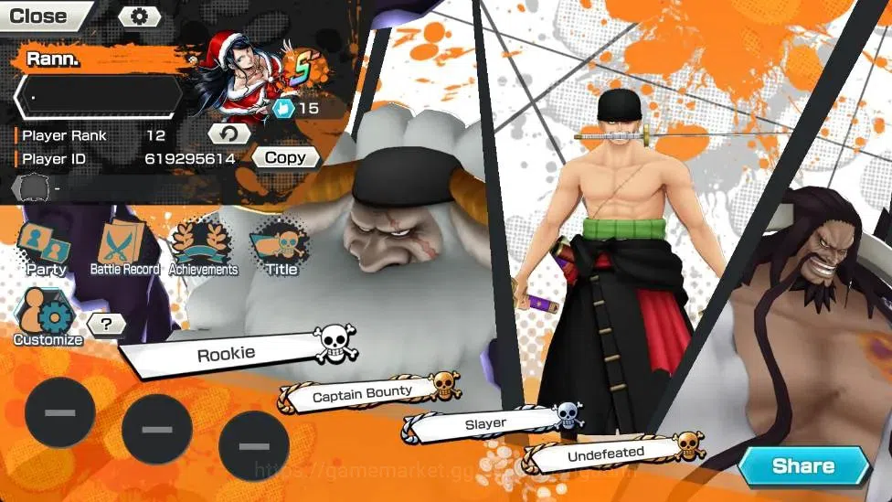 One Piece Bounty Rush Accounts Global |EX 6|PR 12|Gol D. Roger Max,Zoro & Sanji M image 9