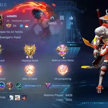 Mobile Legends: Bang Bang Accounts Collector Global|Skin 232|Renowned|Transformers Roger,STAR Hayabusa,Collector Natalia+Yi