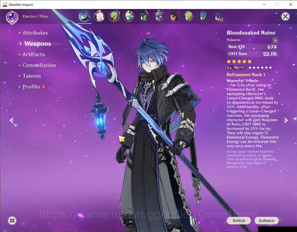 Genshin Impact Accounts ASIA|AR 56|4 Limited + 5(*5 Weapon)|(Flins,Nefer)+ image 3