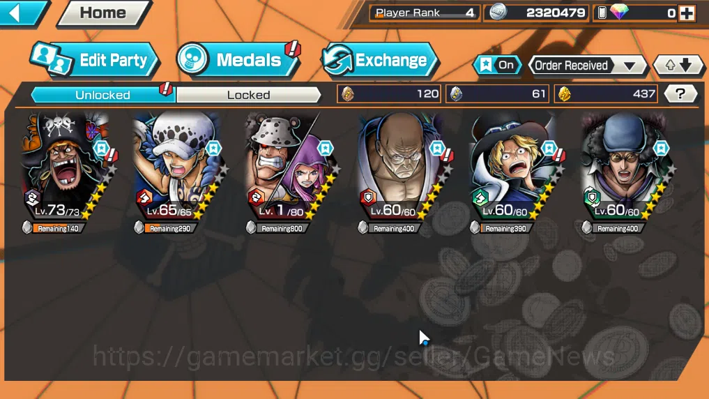 One Piece Bounty Rush Accounts Global|5EX|T5E Ethanbaron V.Nusjuro,FE Sabo,TFE Ma image 4