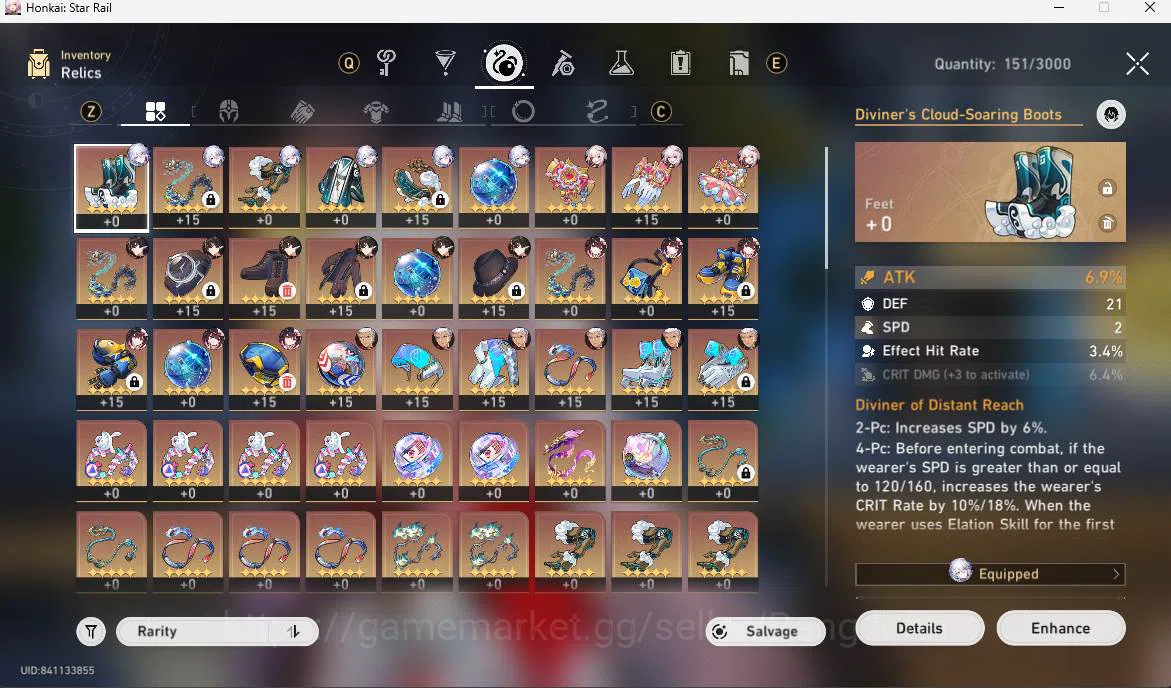 Honkai Star Rail Accounts ASIA|TL 62|Sparxie Prem Team|7 limit|Yao Guang E4, image 5