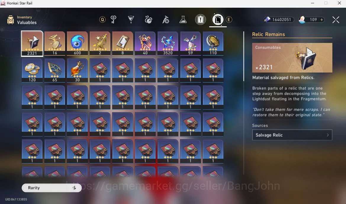 Honkai Star Rail Accounts ASIA|TL 62|Sparxie Prem Team|7 limit|Yao Guang E4, image 6
