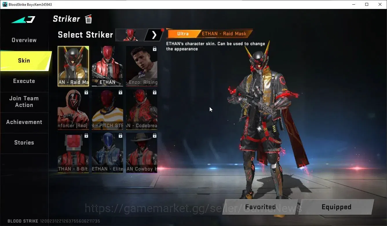 Blood Strike Accounts ASIA|1 ULTRA ETHAN- Raid Mask| 2 Legendary M4A1,QB image 3