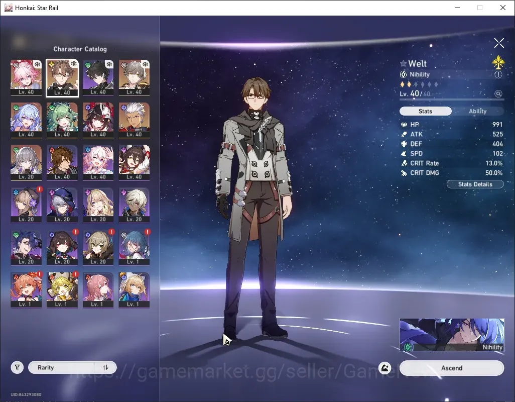 Honkai Star Rail Accounts Others Asia|TL 27|5 Limited|Robin Summeretto,Evanescia,Houhuo,Sparkle,Danheng Terrae|Male 1