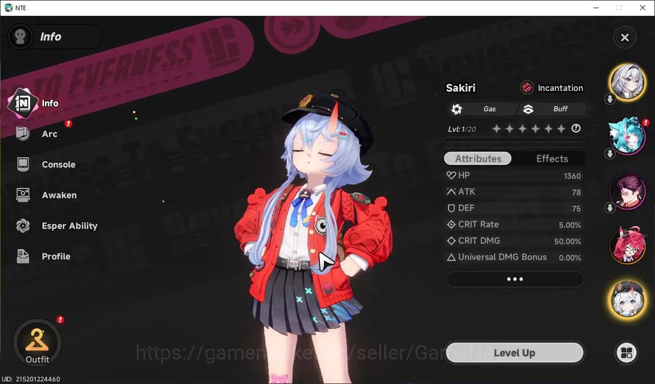Neverness to Everness Accounts GLOBAL SEA|HL 3|2 SSR [Nanaly,Sakiri] +1 S-Class C image 2