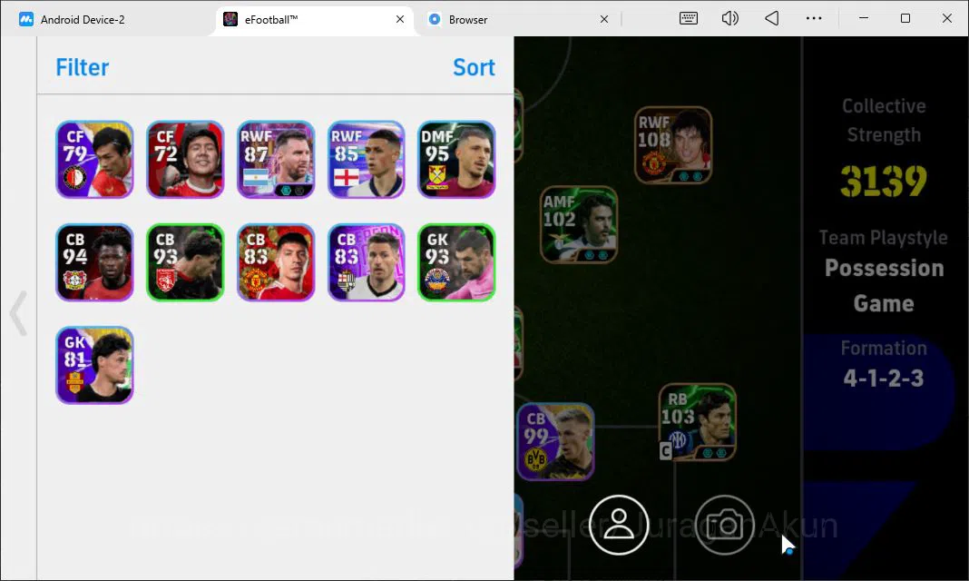 eFootball Accounts Mid-Tier Mobile|GeorgeBest Momentum Dribbling,Romario PhenomFinish,KevinDeBruyne PhenomPass,Rijkaard 6