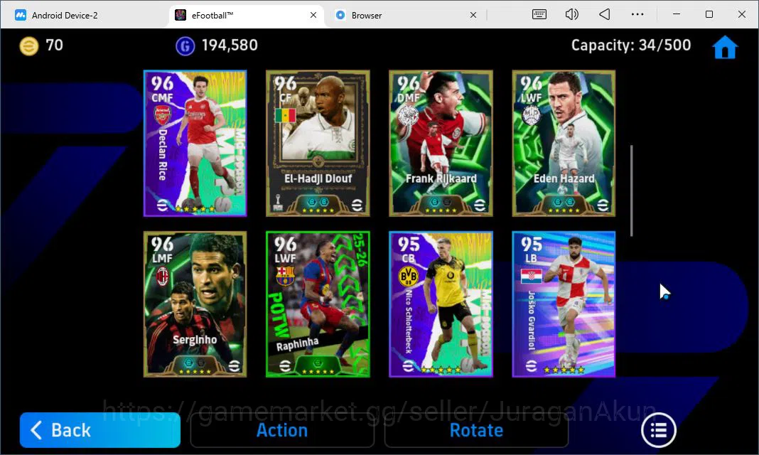 eFootball Accounts Mid-Tier Mobile|GeorgeBest Momentum Dribbling,Romario PhenomFinish,KevinDeBruyne PhenomPass,Rijkaard 7