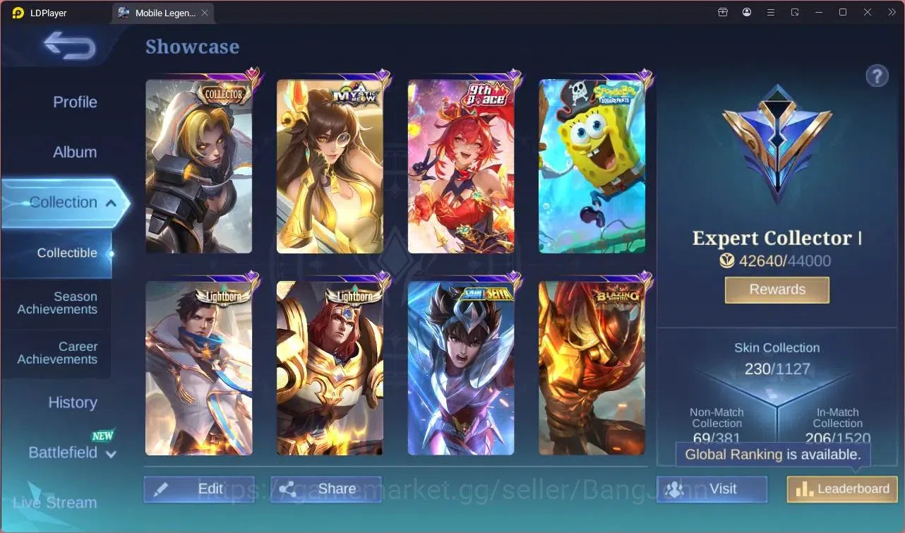 Mobile Legends: Bang Bang Accounts Global |Hero 118|Skin 230|Expert|CC Natalia|Meowki image 2