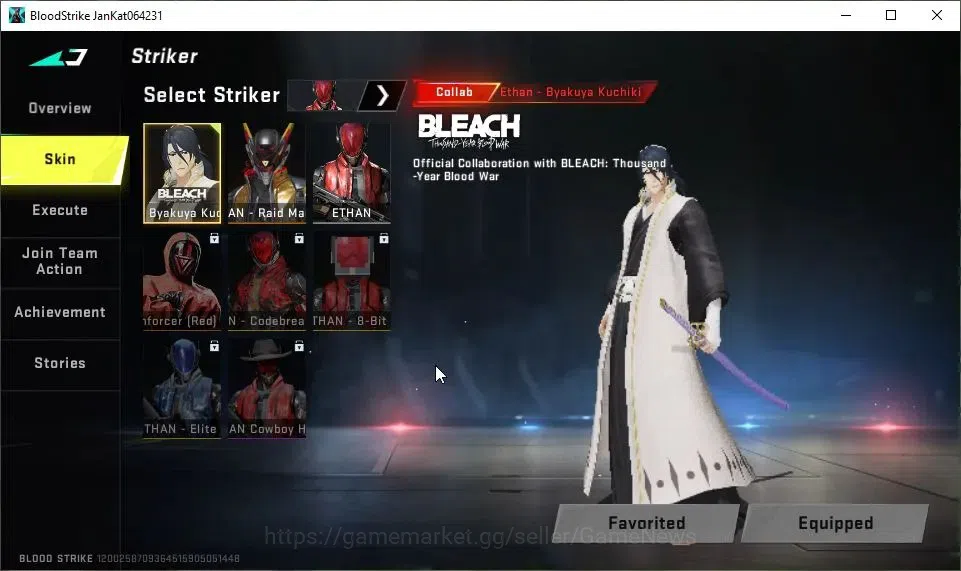 Blood Strike Accounts ASIA|Starter|Collab BLEACH Byakuya|1 ULTRA ETHAN-R image 3